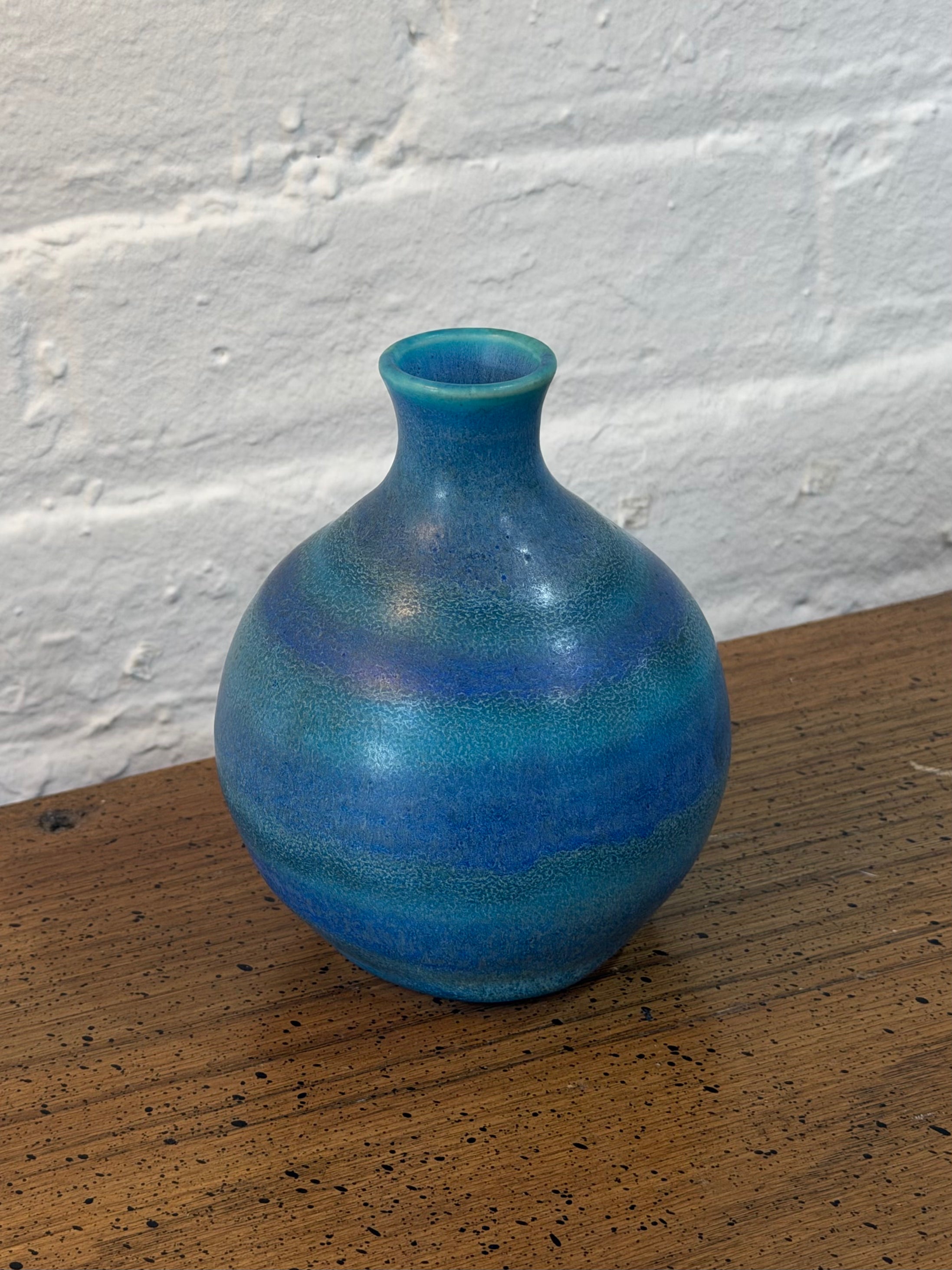 Blue Ceramic Bud Vase