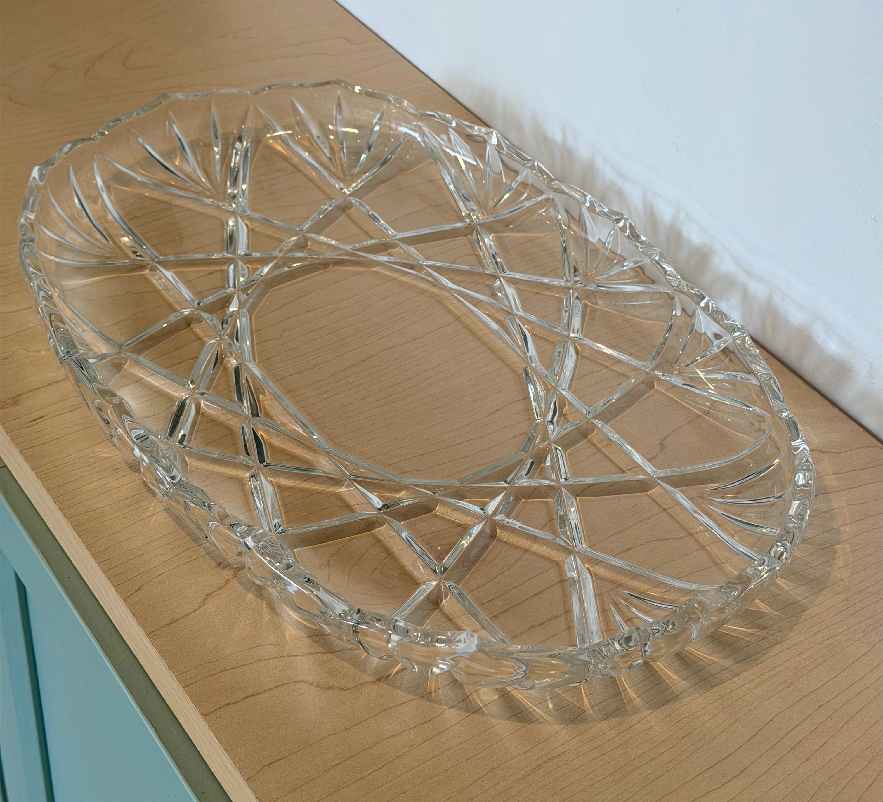 Oversized Crystal Serving Platter