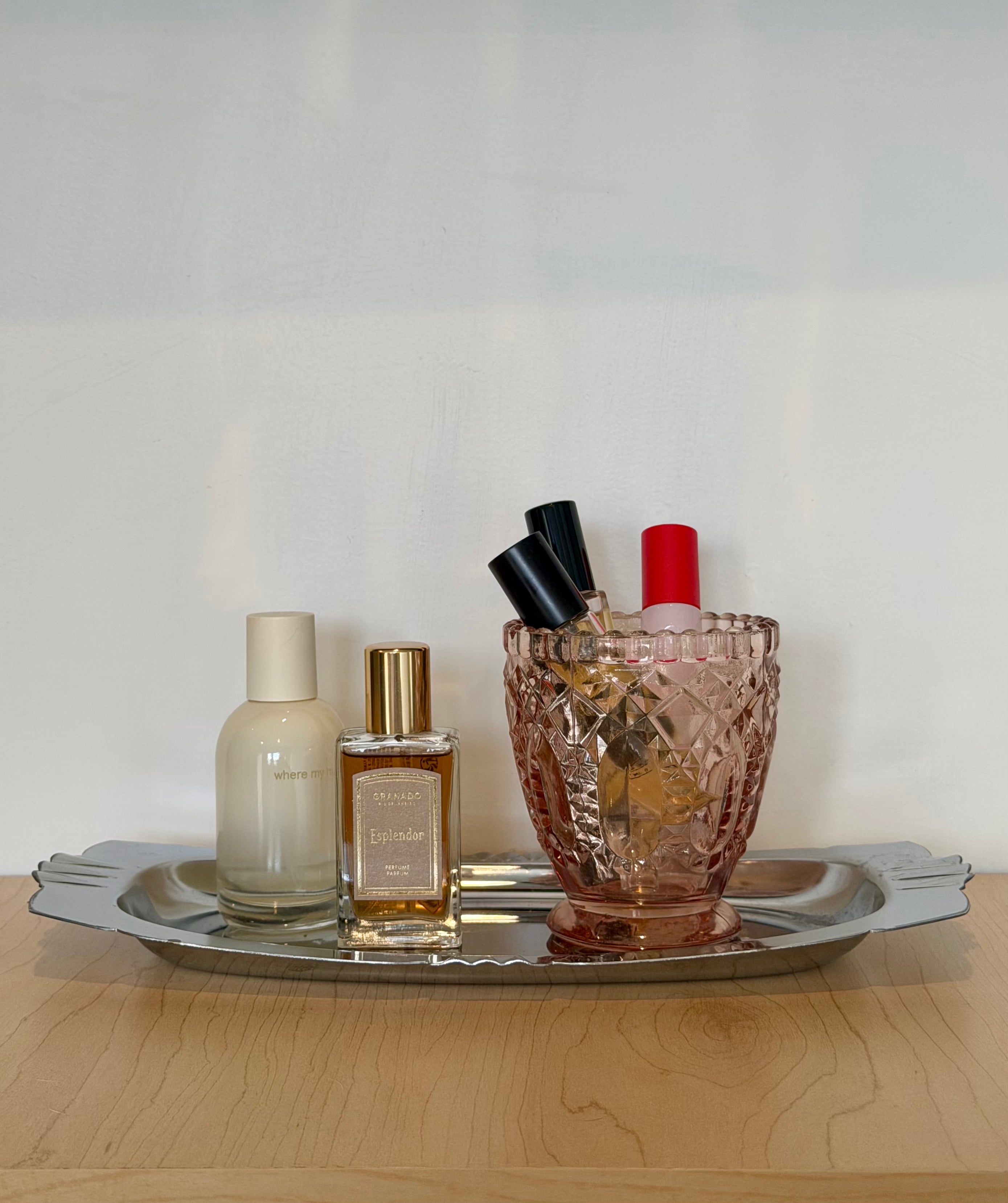 Mid Century Chrome Serving Tray