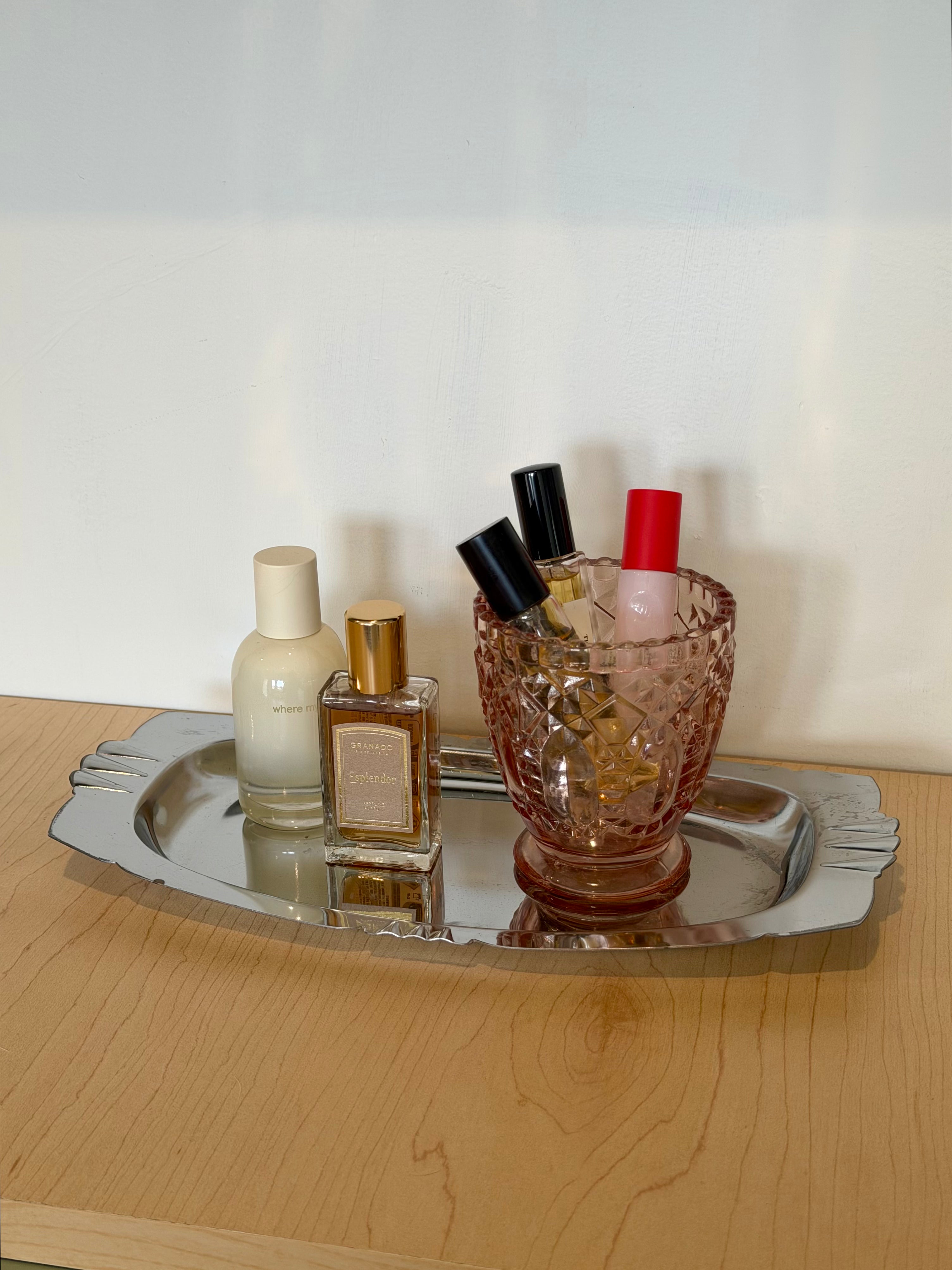 Mid Century Chrome Serving Tray