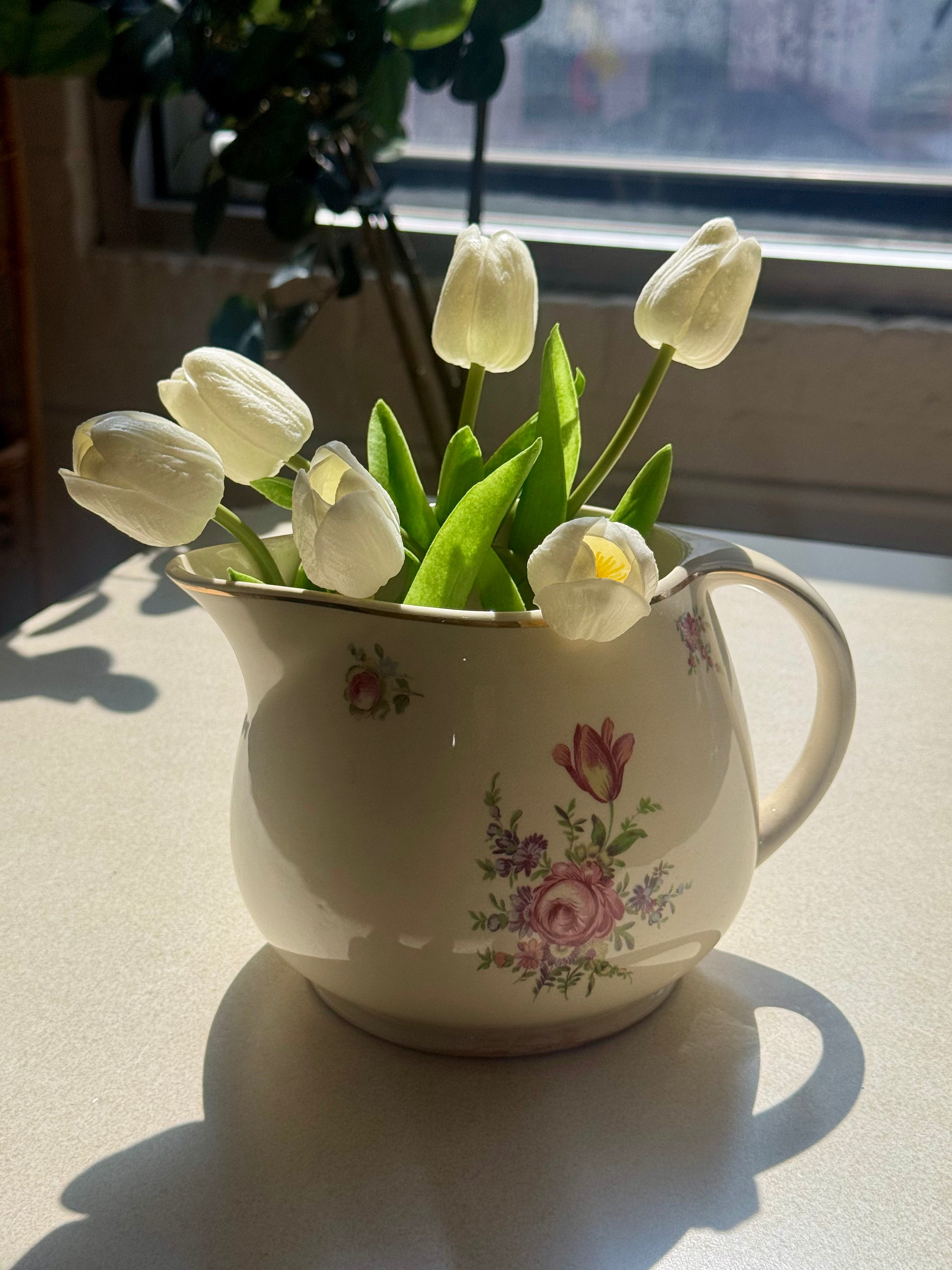 Vintage Ceramic Floral Pitcher