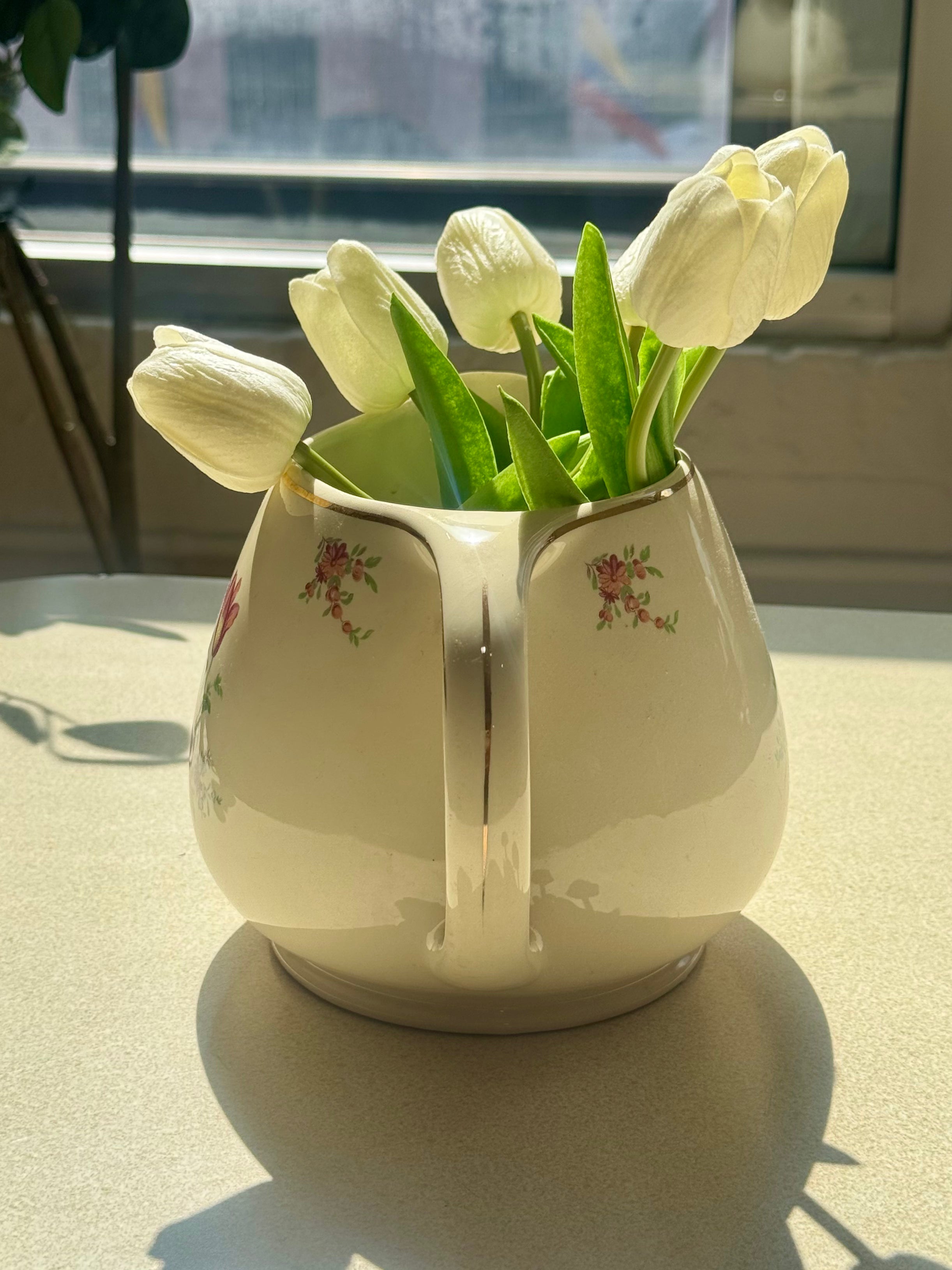 Vintage Ceramic Floral Pitcher