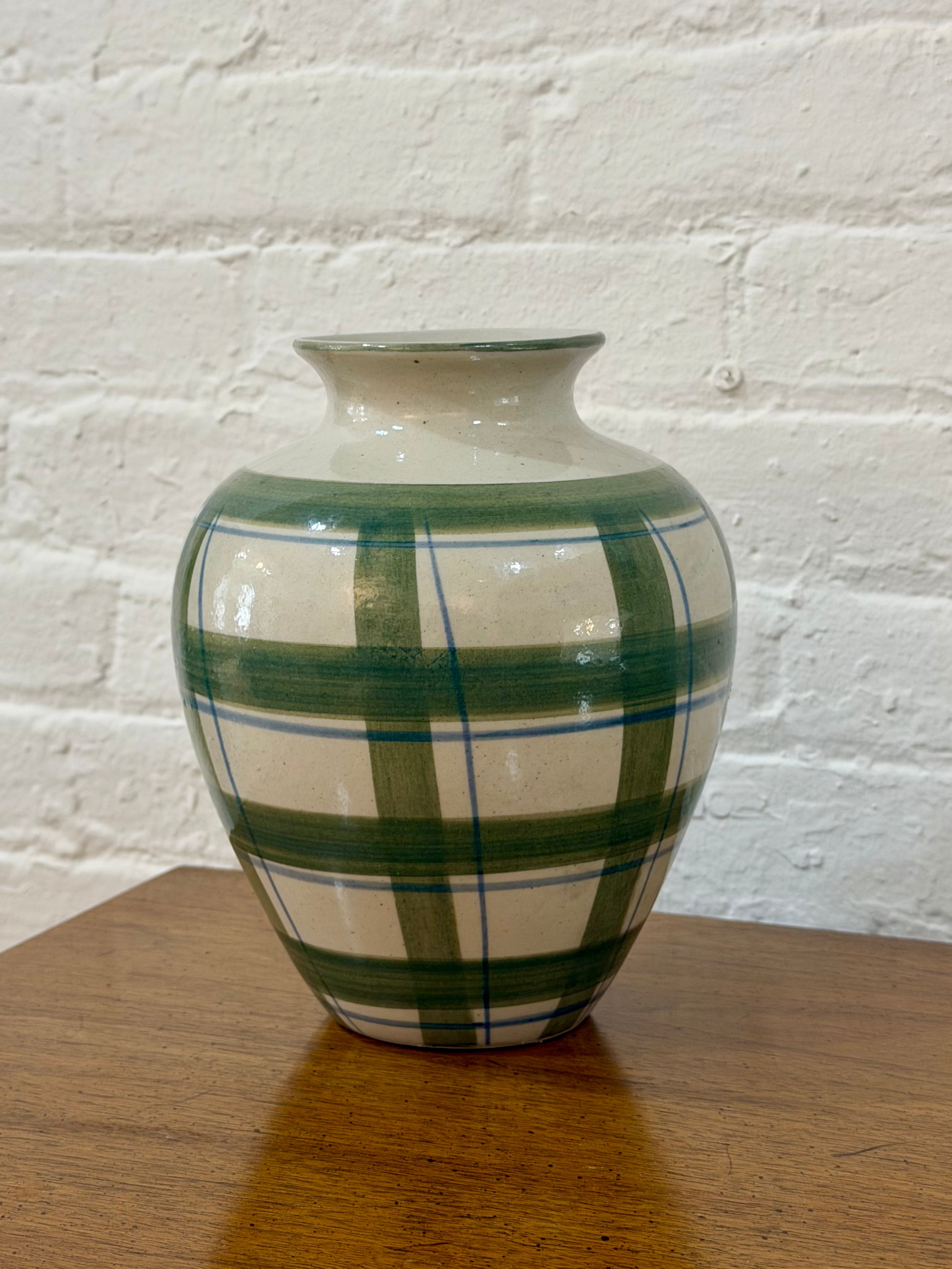 Checkered Ceramic Vase