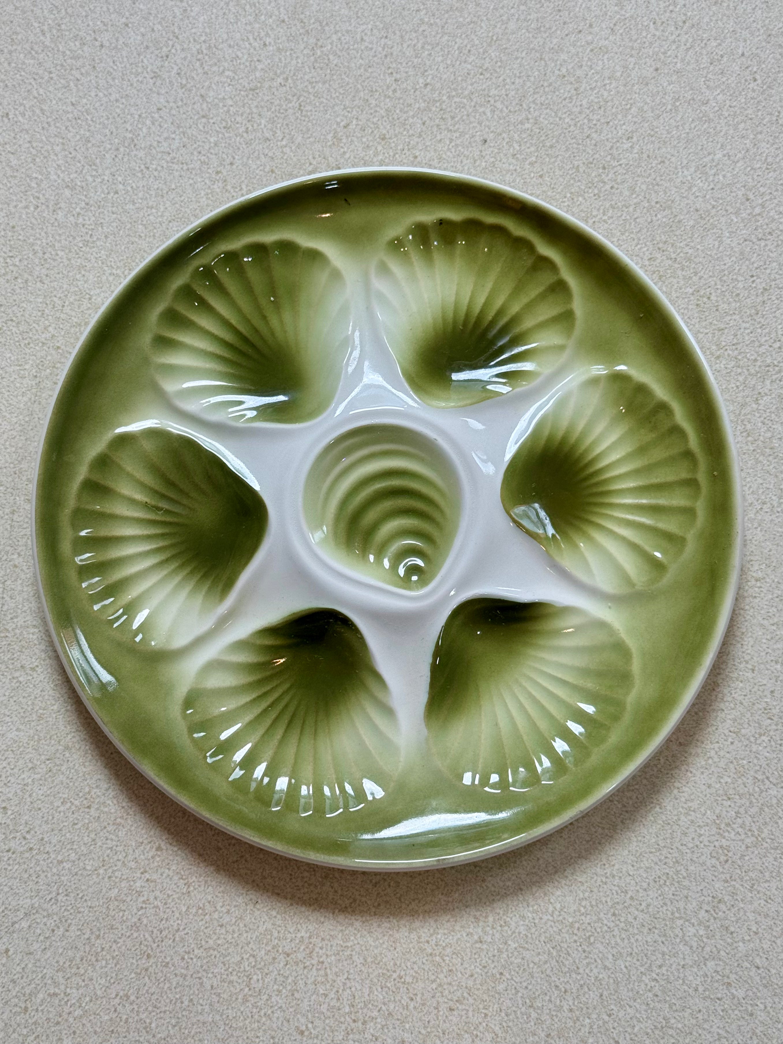 Vintage Moulin des Loups French Oyster Plate