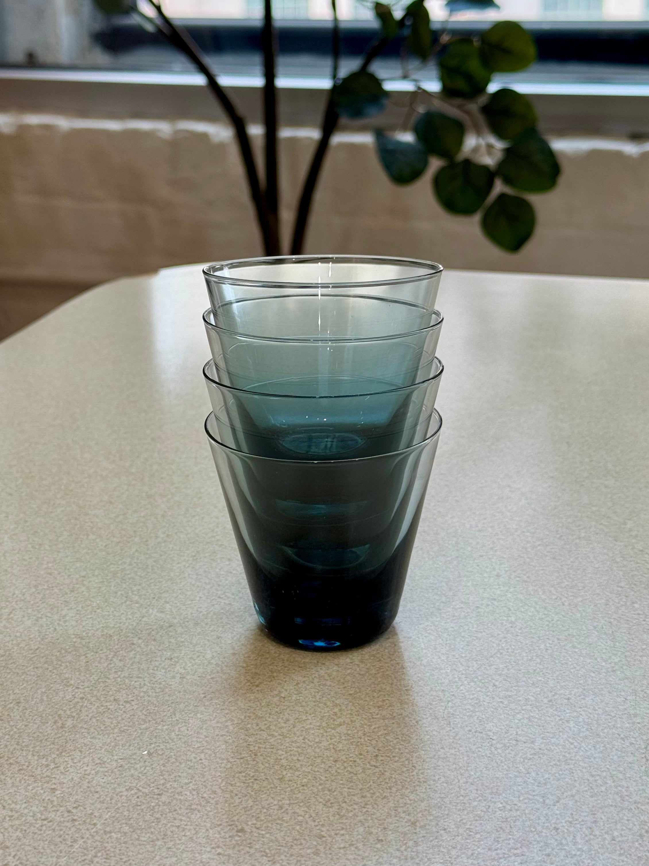 Anchor Hocking Rio Coastal Blue Tumbler Glasses