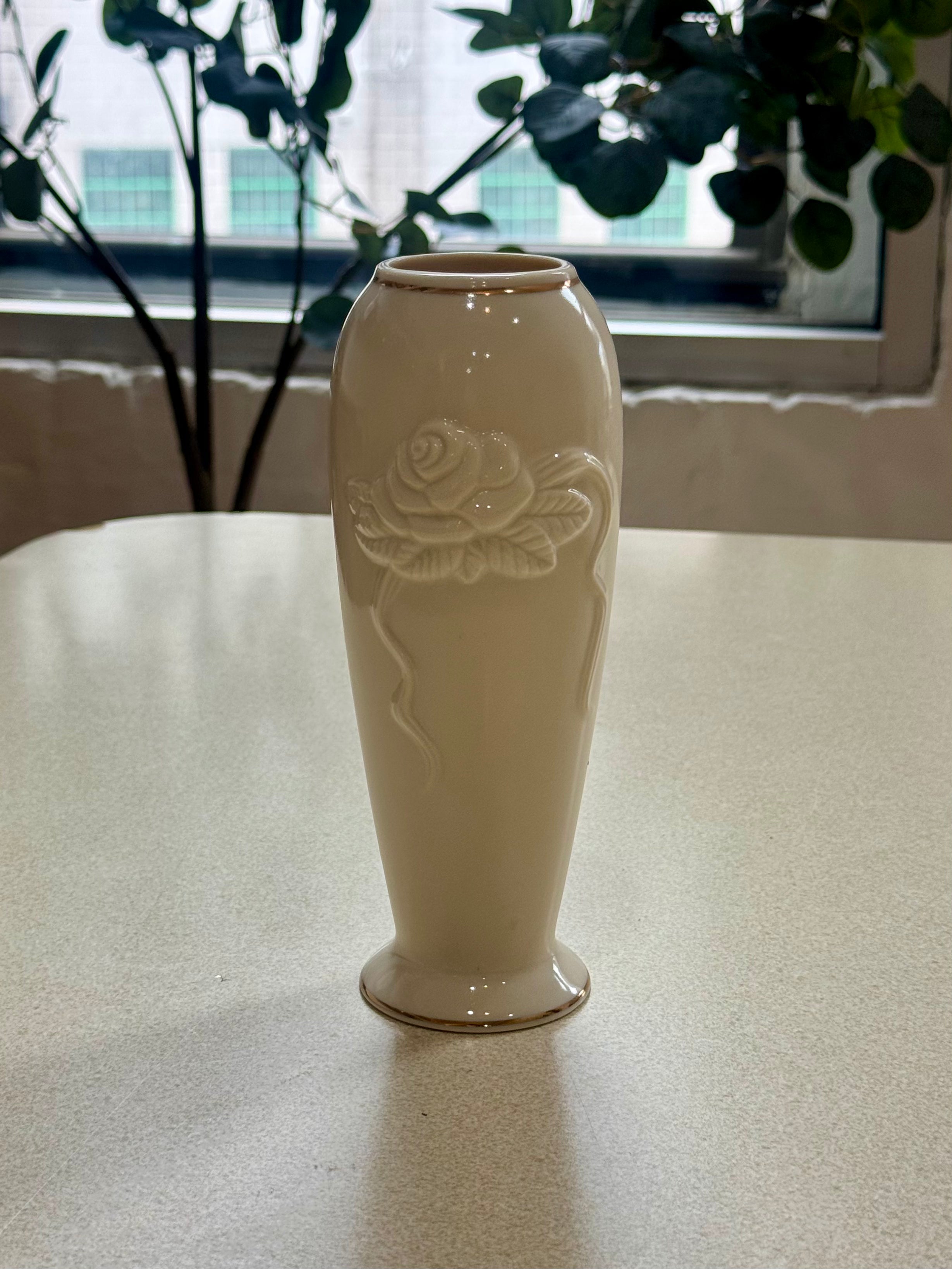 Lenox Ivory Rose Bud Vase