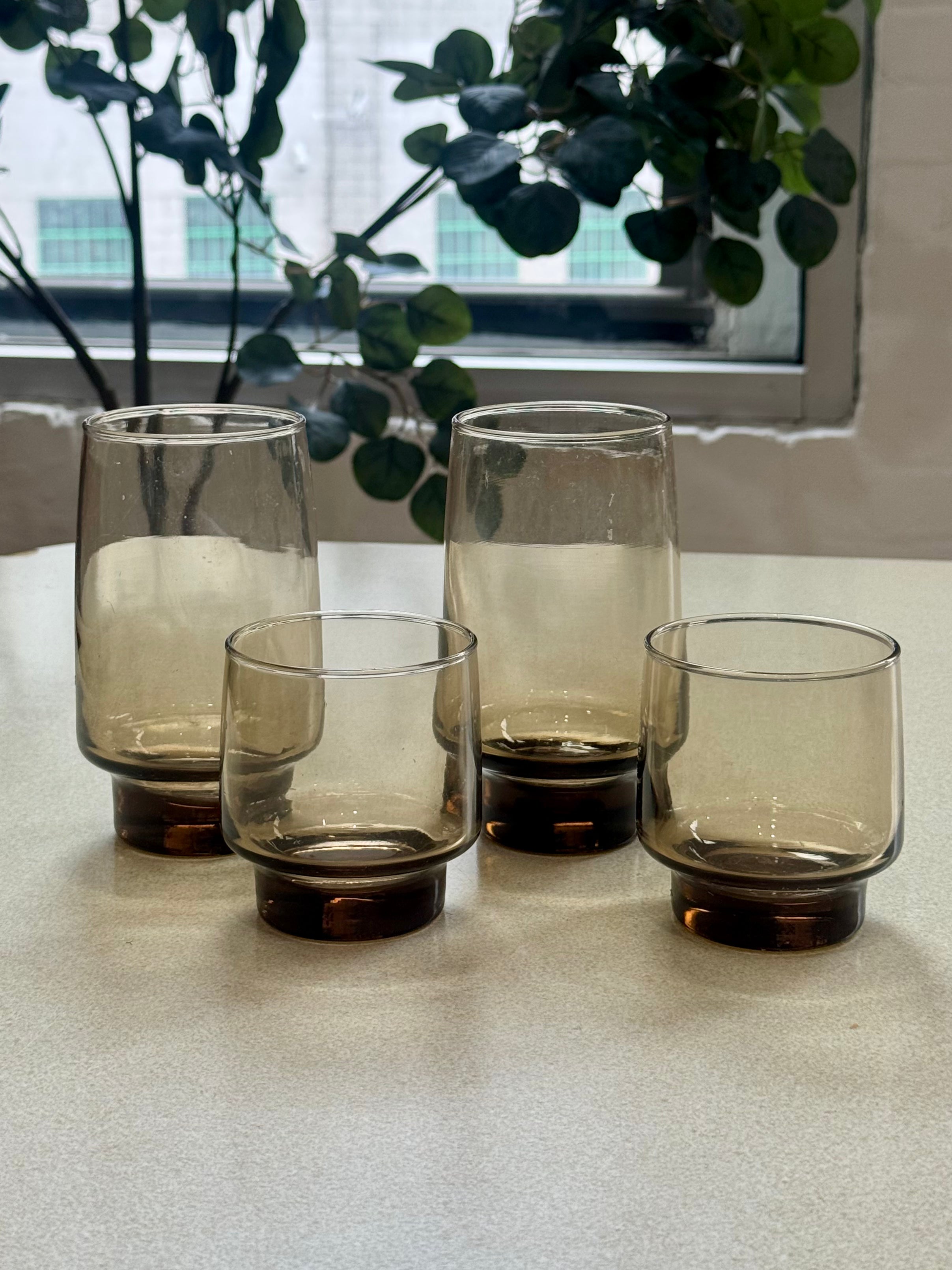 Vintage Libbey Tawny Accent Glassware