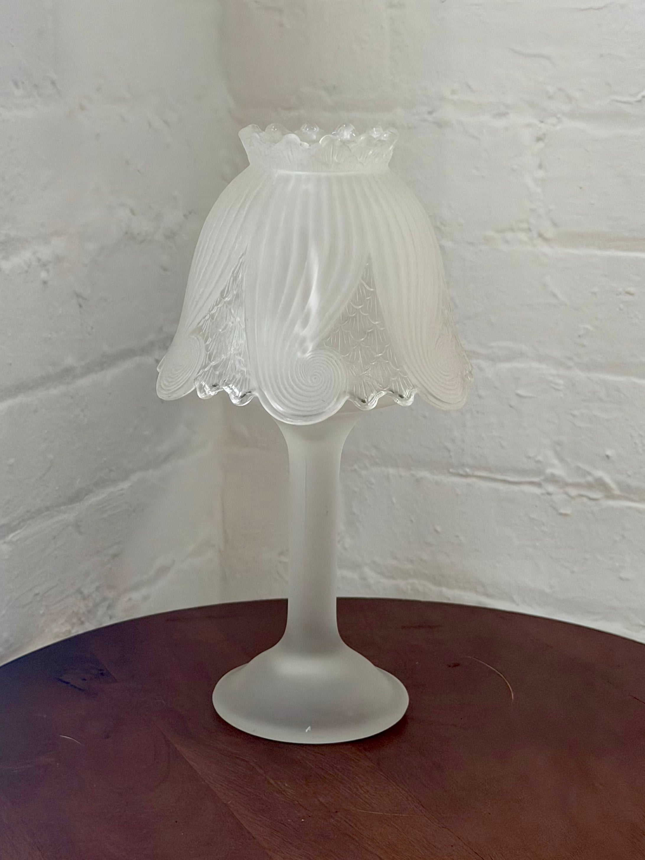 Frosted Satin Glass Fairy Lamp