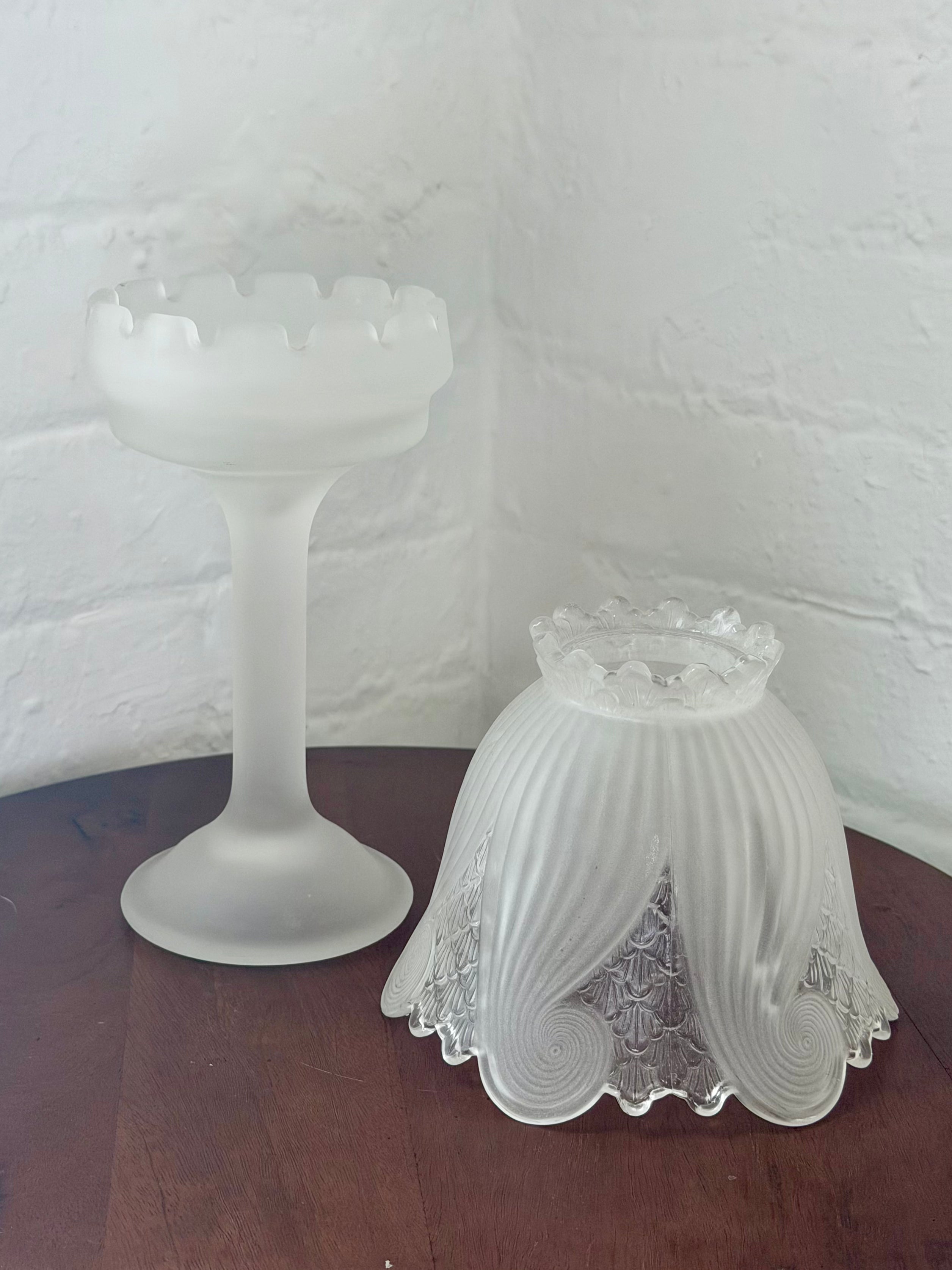 Frosted Satin Glass Fairy Lamp