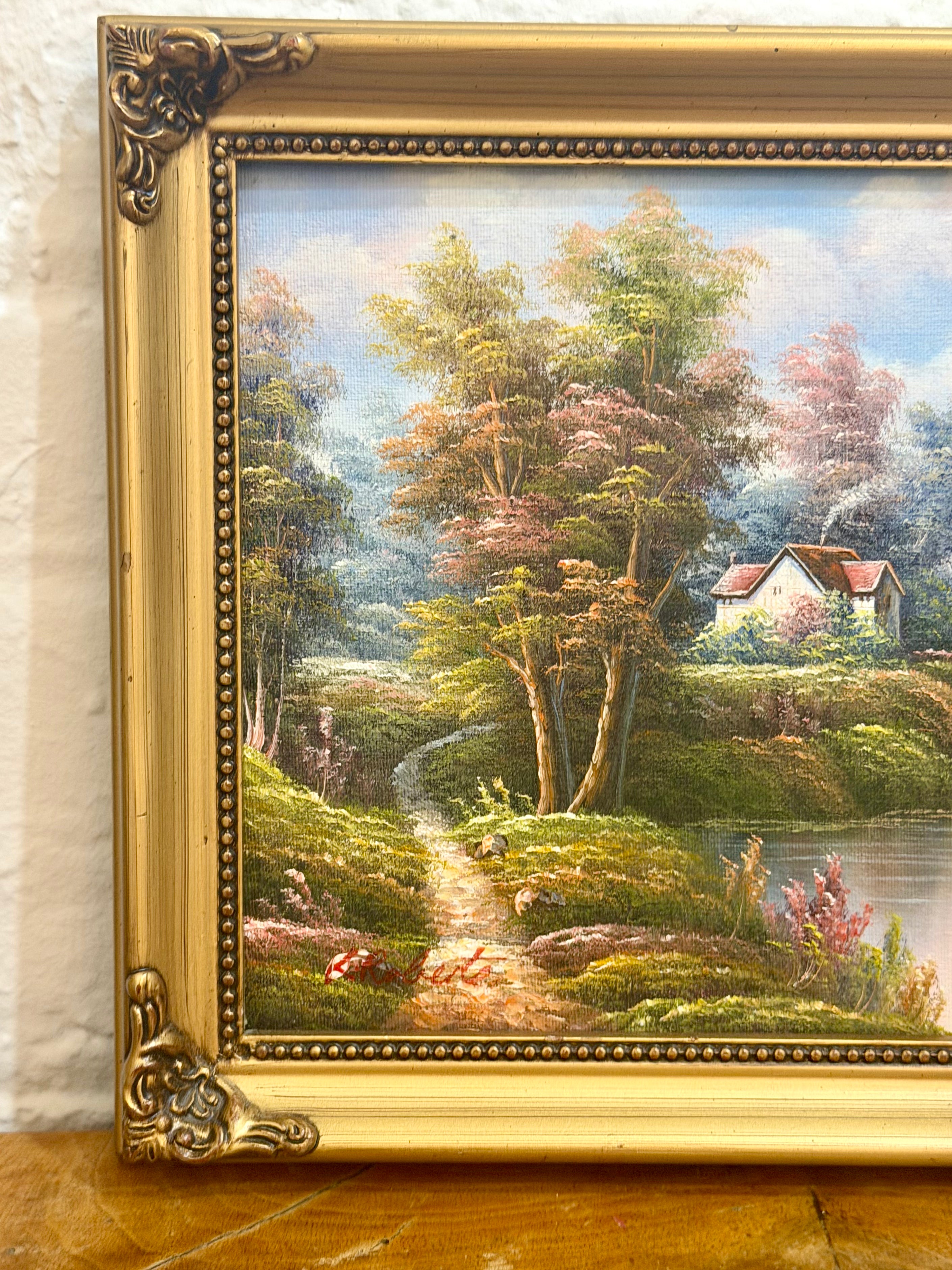 Cottage Scene Oil Painting
