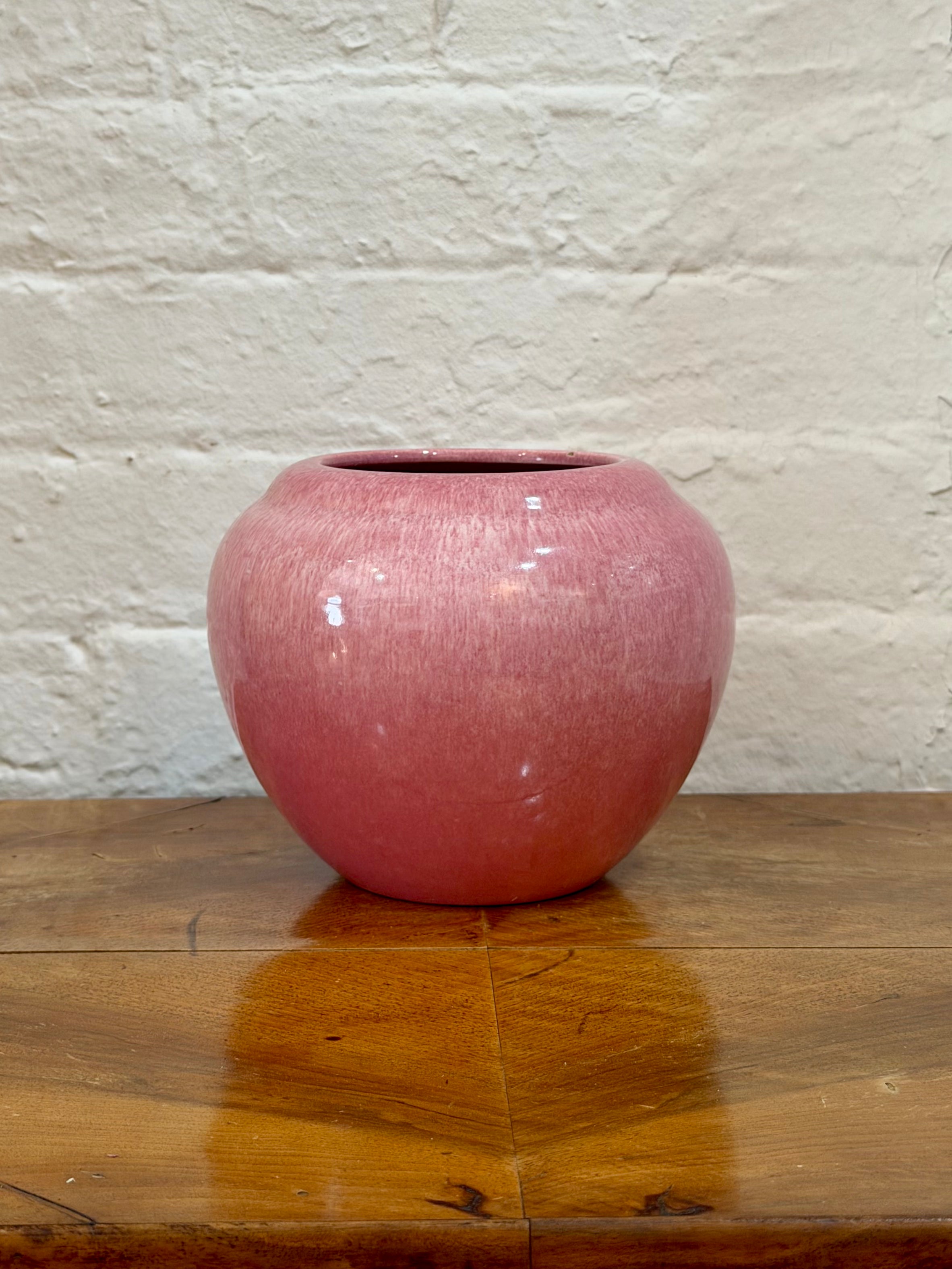 Haeger Potteries Pink Glazed Globe Vase