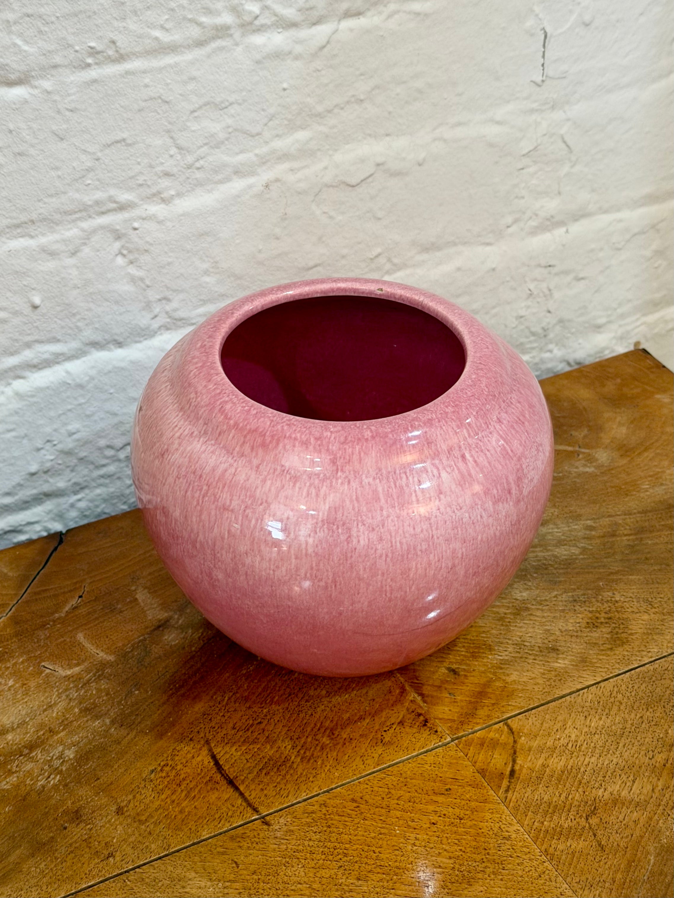 Haeger Potteries Pink Glazed Globe Vase