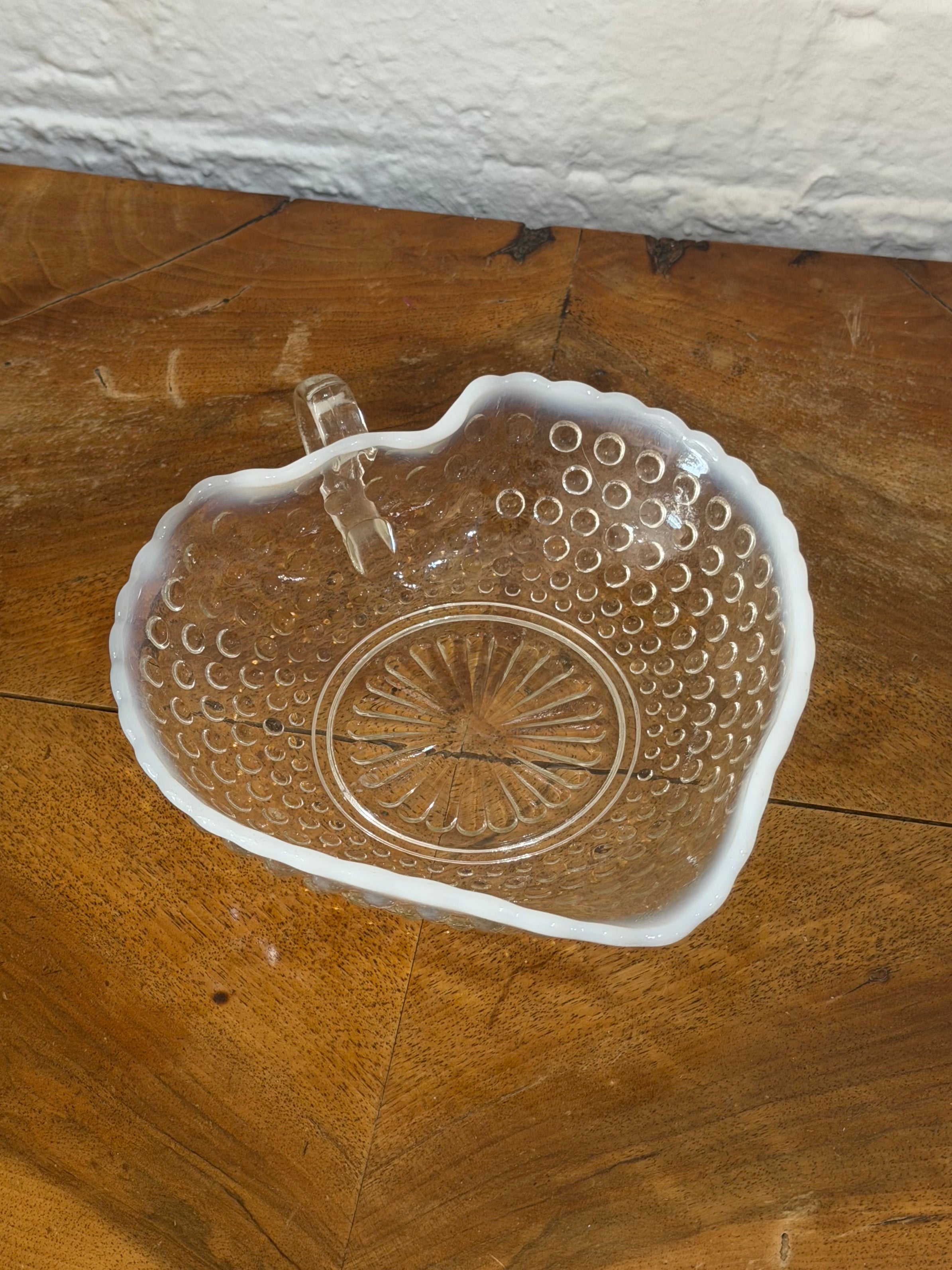 Fenton Hobnail White Opalescent Glass Bowl